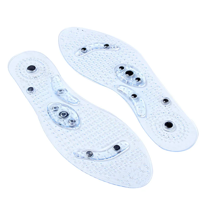 Прозрачная силиконовая противоутомляющая подошва для массажа ног для мужчин и женщин, медицинская Магнитная терапия, массажная стелька для здоровья