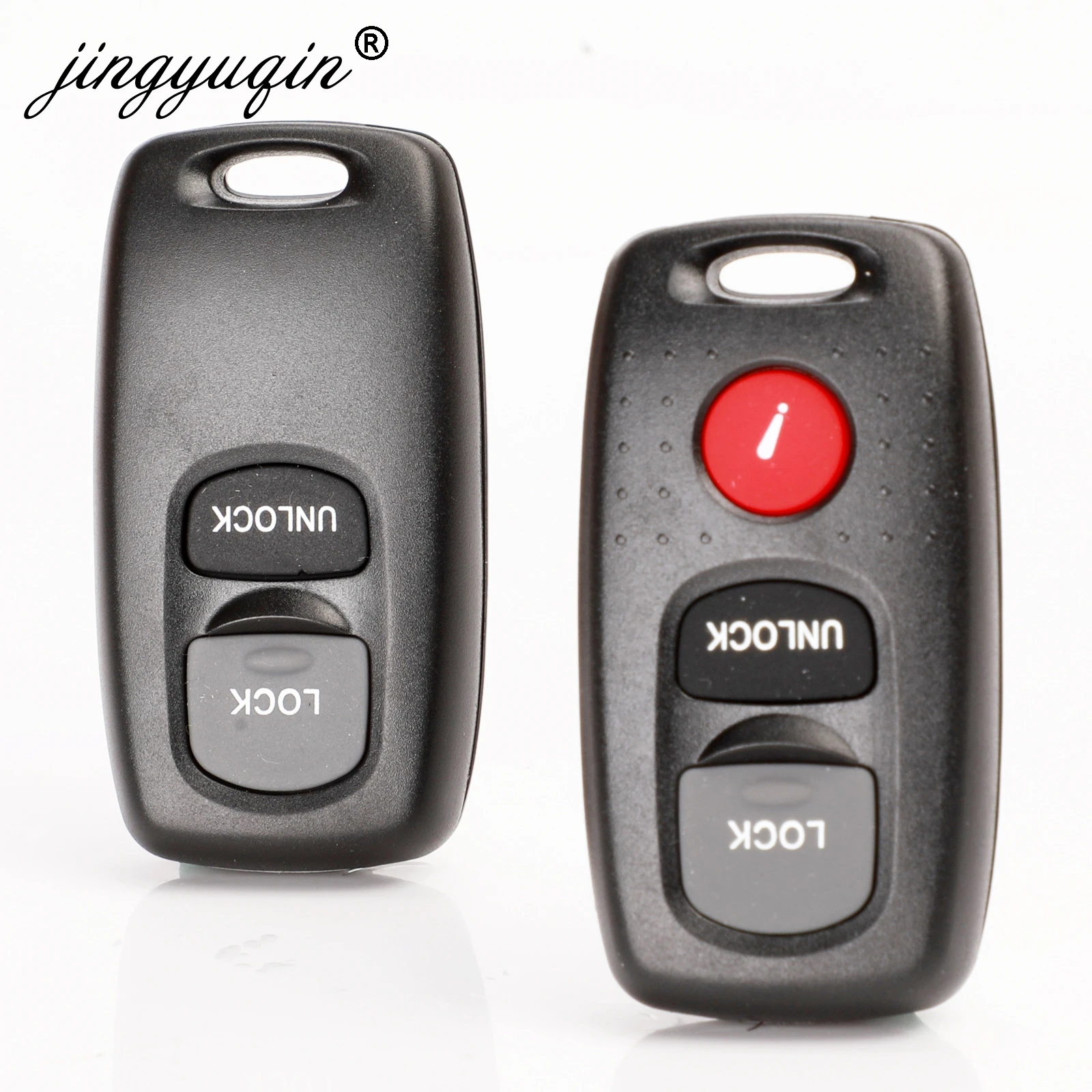 

jingyuqin Remote Key Case Shell Cover for Mazda 2 3 6 323 626 Key Blank Keyless Entry Fob 2/3 Buttons Car Key Replacement