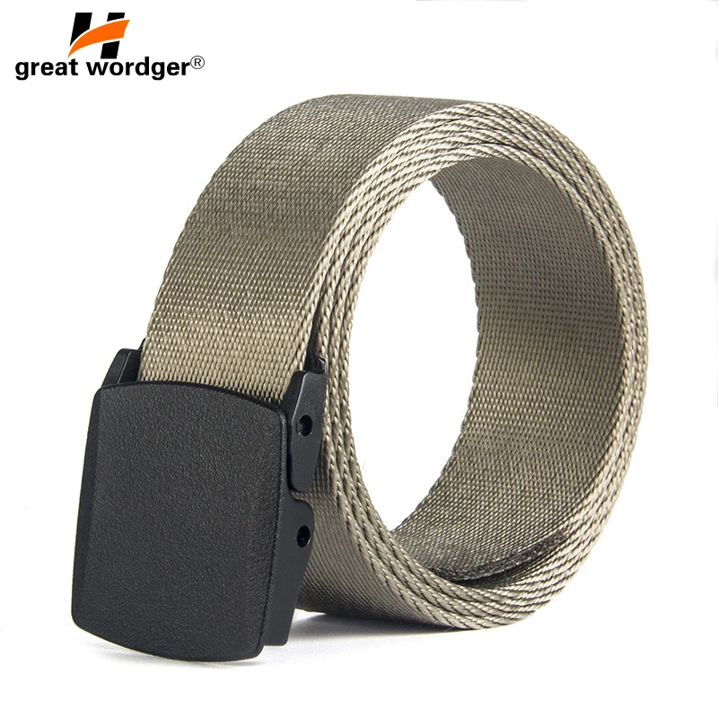 

Automatic Buckle Nylon Belt Male Army Tactical Belt Mens Military Waist Smooth Canvas Belts For men Jeans