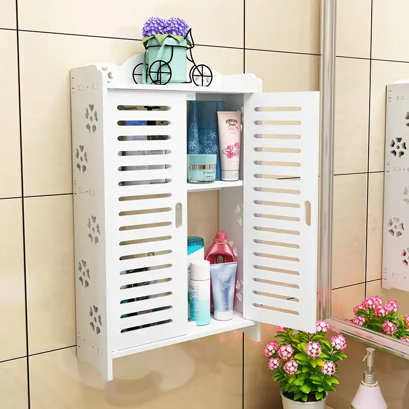 Bathroom Shelf Toilet Bathroom Wall Mounted Cabinet Shelf Free