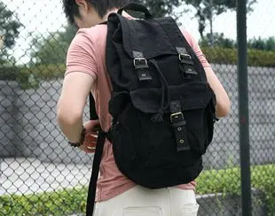 2366 Backpack Black Fashion Bag 100 Cotton Canvas 2366 Backpack Black Fashion Bag 100 Cotton Canvas Men S Travel