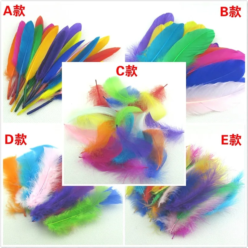 

New Mix Color Feather Ostrich/Goose/Chicken Pheasant Feather DIY Wedding Decoration Elegant Party Clothes Accessories Feathers