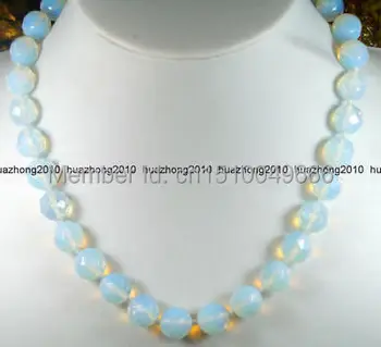 

FREE SHIP>>Charming!10mm Sri Lanka Moonjade Necklace 18"
