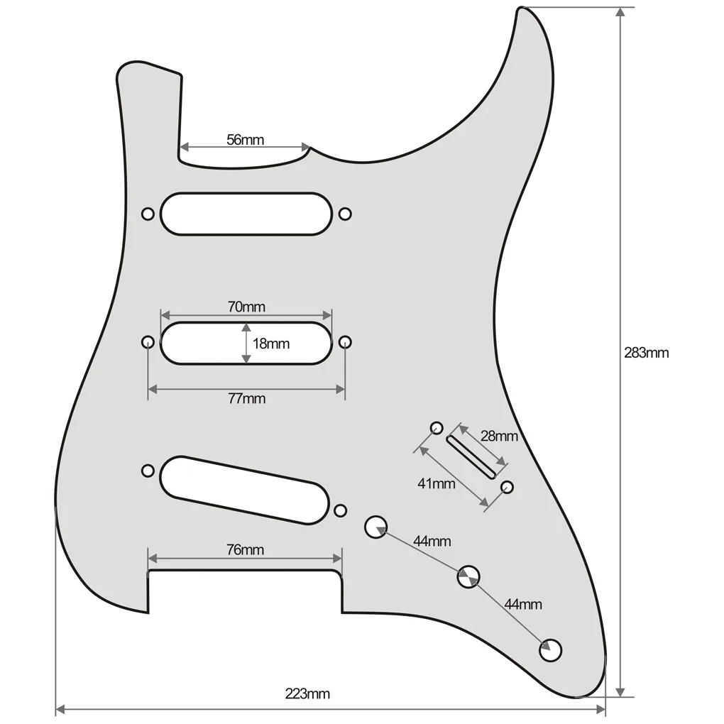 FLEOR 4Ply состаренная перламутровая Гитара Pickguard Strat SSS задняя пластина без монтажного отверстия Аксессуары для электрогитары