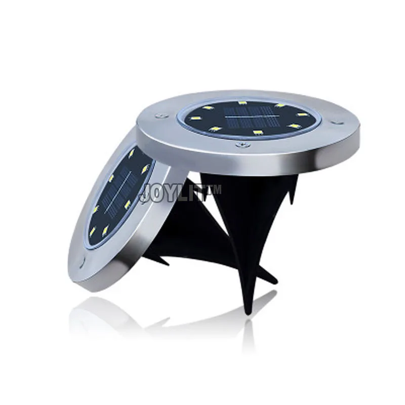 

2 color waterproof 8LEDS Solar Power Buried Light Under Ground Lamp Bright Light Stainless Stee RGB
