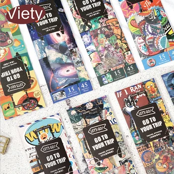 

45 Pcs/Lot Vintage Go To Your Trip Mini Paper Sticker DIY Decorative Diary Scrapbook Planner Stickers Stationery School Supplies
