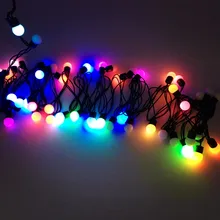 5 м светодиодный мерцающий свет 50 Шар Черный провод водонепроницаемый красочный праздник рождественские Огни Праздник вечерние украшения 110 В 220 В
