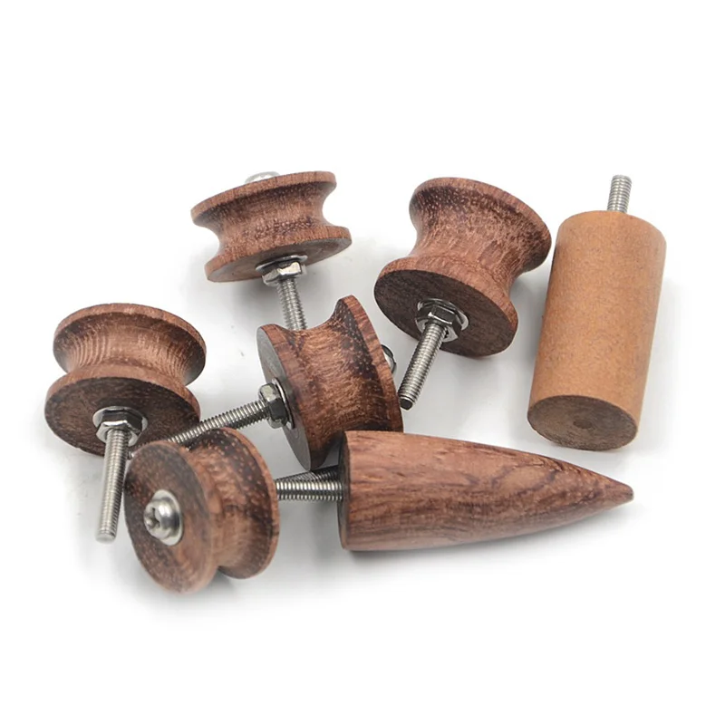 

7PCS New Leather Burnisher Slicker Wood Edge Craft Tools Set Ebony Multi-size Kit Pointe For Drop Shipping
