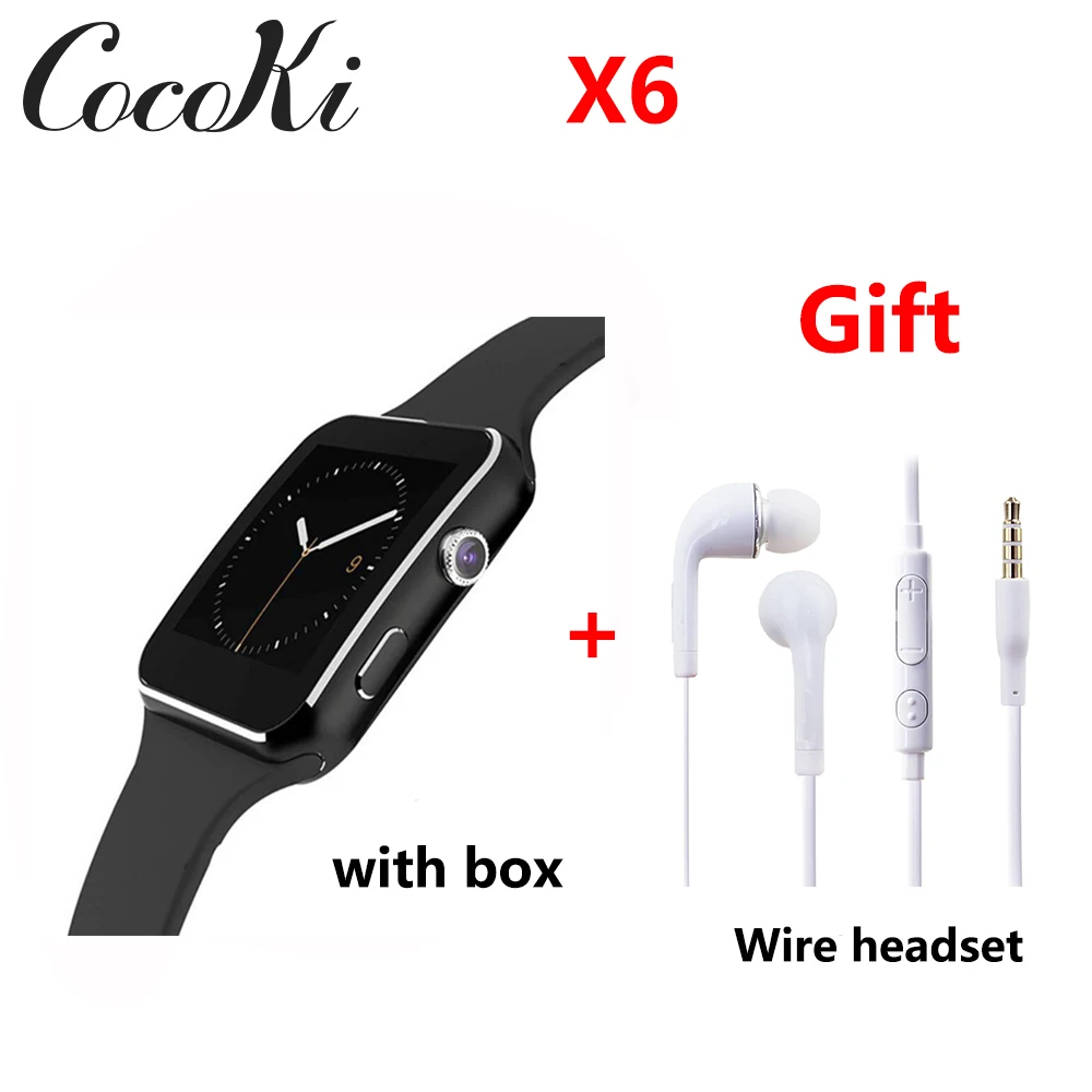 

New Arrival X6 Smart Watch with Camera Touch Screen Support SIM TF Card Bluetooth Smartwatch for iPhone Xiaomi Huawei PK GT08 A1