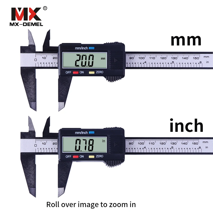 MX-DEMEL штангенциркуль цифровой 150 мм электронный цифровой штангенциркуль с нониусом, 6 дюймов микрометр с ЖК-дисплеем измерительный инструмент