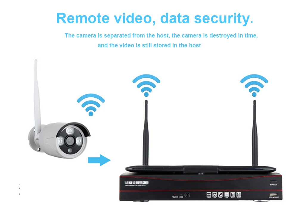 IMPORX 4CH 960P Беспроводной NVR комплект 1" ЖК-монитор экран 1.3MP наружная Wifi ip-камера система видеонаблюдения комплект видеонаблюдения