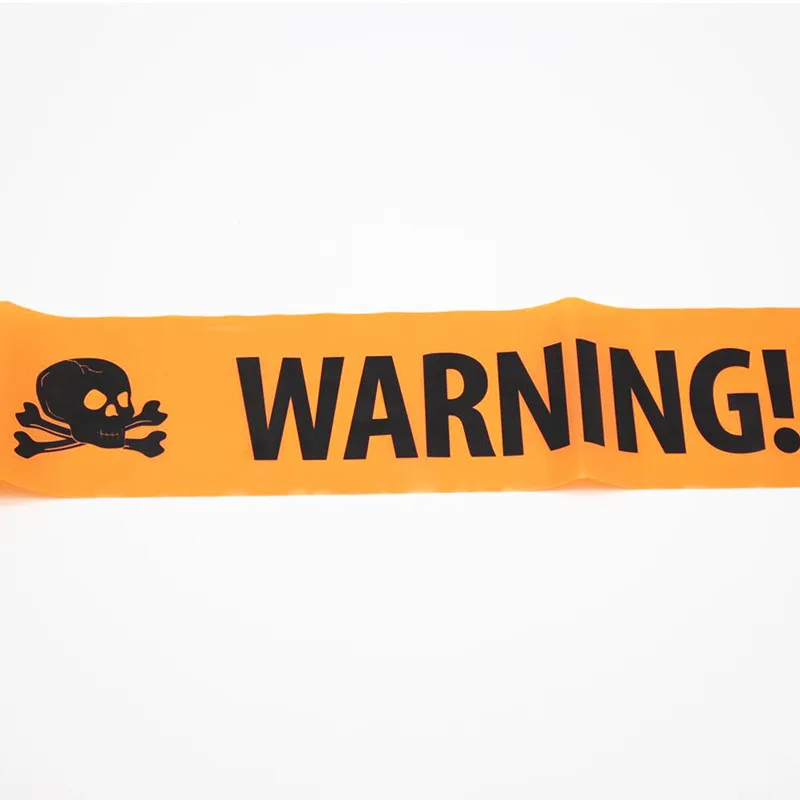 

1pc 560*8cm Fun Plastic Halloween Party Warning Tape Signs Decor Window Prop Christmas Decoration