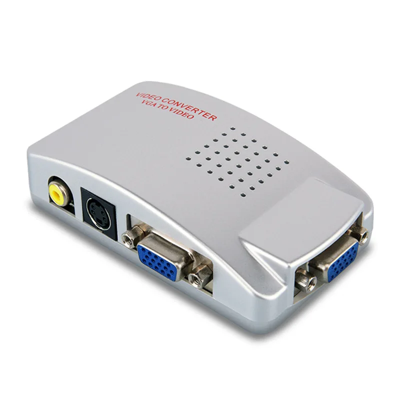 Адаптер для ПК с VGA на AV RCA ТВ монитор S видео преобразователь сигнала адаптер