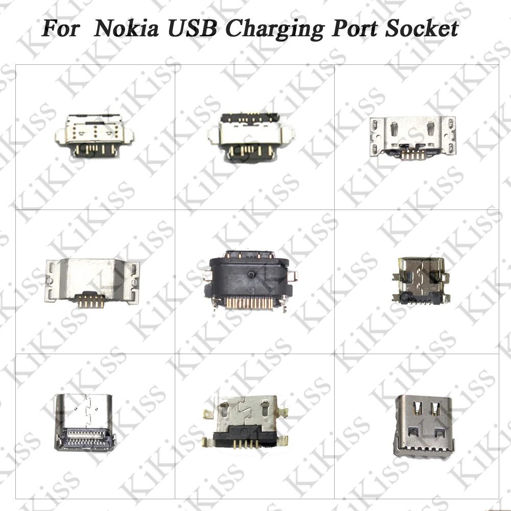 

KiKiss For Nokia 2 3 5 6 7 7 Plus E7 N9 X5 X6 RM-1109 Micro USB Charger Charging Dock Jack Socket Connector Port Spare Parts
