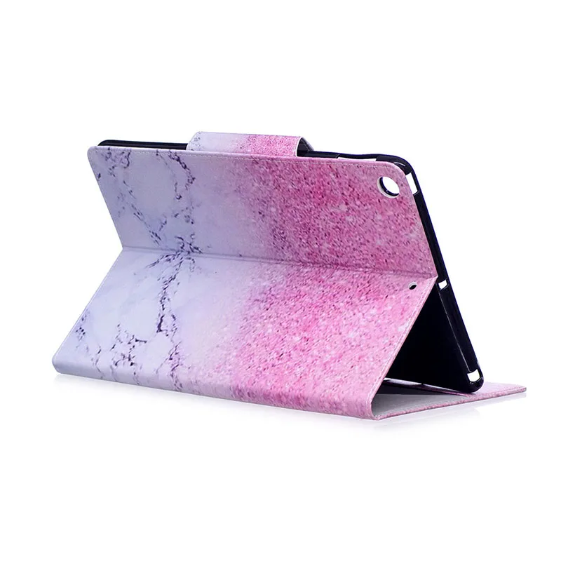 Soft Leather Case For New iPad 9.7 inch 2017 Colorful Painting Smart Cover Flip Case Protective Shell Auto Sleep Wake Up (37)