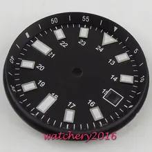 Новое поступление 33 мм стерильные окно с датой набора светящиеся знаки подходит для приблизительный срок поставки: 2824 2836 MIYOTA 8215 821A циферблат часов