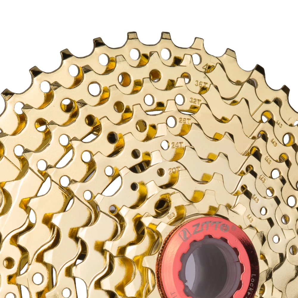 ZTTO 9 s 11-40 T Золотая кассета 9 скоростей широкого соотношения Золотой прочный свободного колеса для MTB горный велосипед