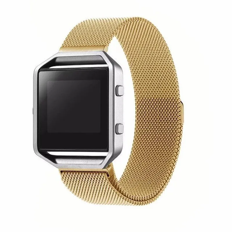 

High quality watch strap for Fitbit Blaze Intelligence Wrist Watch Milan Kniss Metal Magnet Watch Band drop shipping