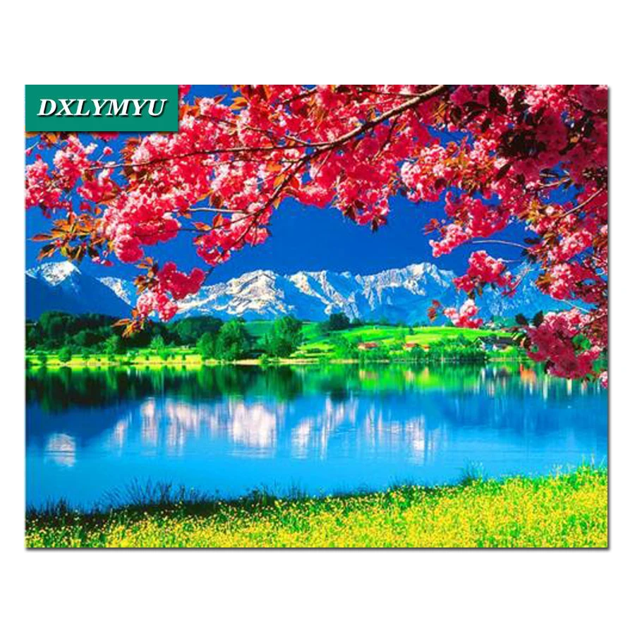 

Diamond Mosaic Diy Diamond Painting Blue sky & white clouds Full Diamond Embroidery Cross Stitch Needlework Landscape Home Decor