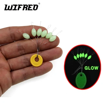 

Wifreo 4SETS=24 STOPS Luminous Soft Fishing Oval Beads Rigs Sabiki Making Accessories Fishing Space Bean Fish Float Stopper Bean