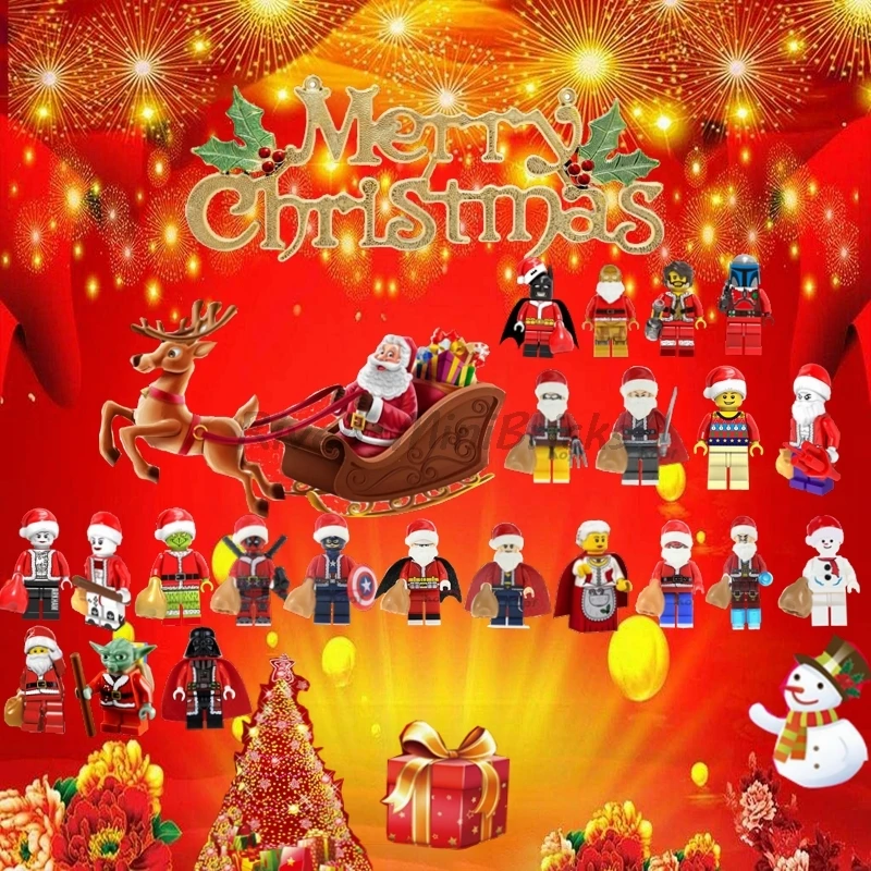 

Legoing Christmas In Block Gift Grinch Jack Yoda Master Batman Snowman Darth Vader Building Blocks Compatible With Legoings Toys