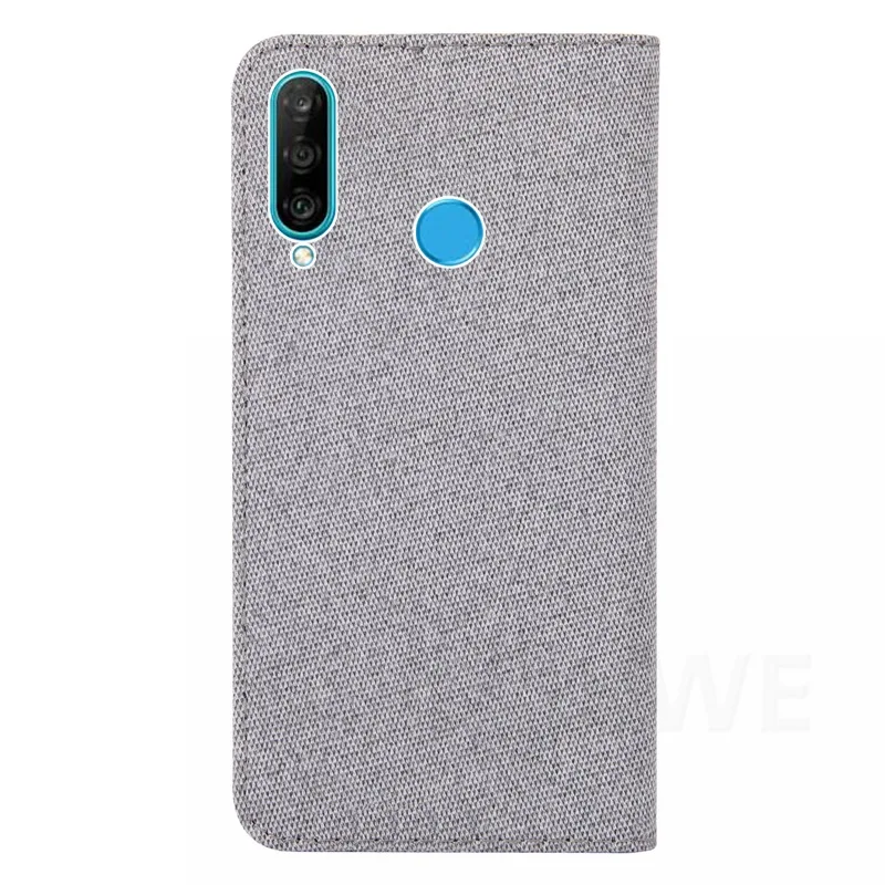 CHOEOIWE льняной кожаный флип чехол для Huawei P30 Lite чехлы бумажники с отделением карт