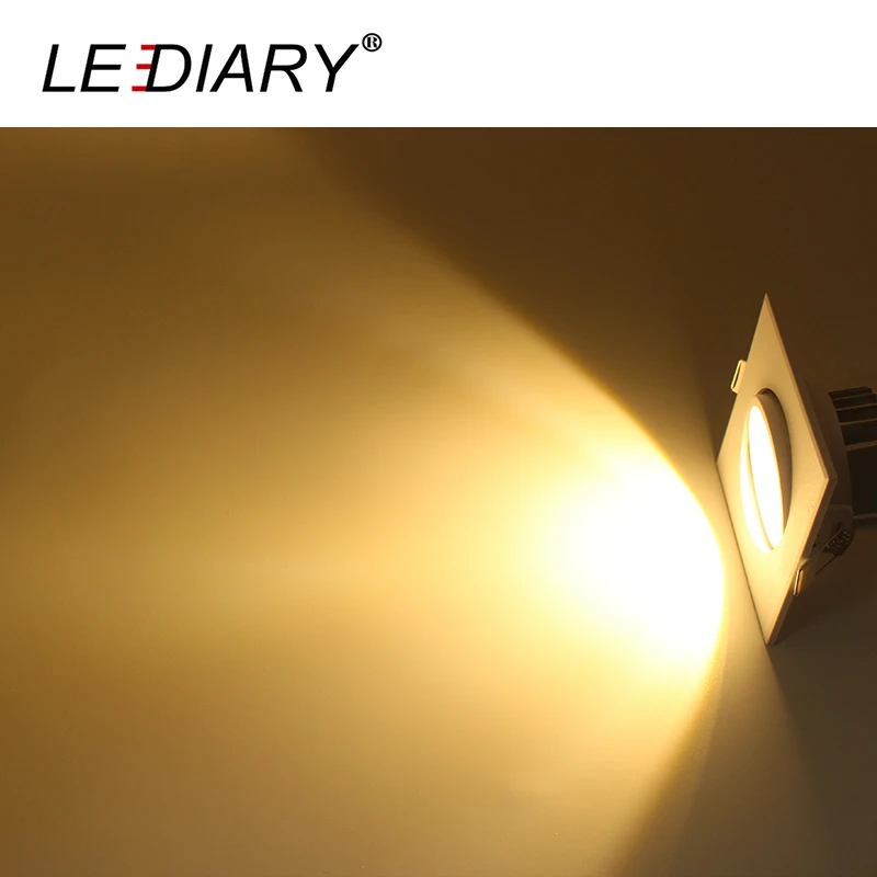 LEDIARY 10 шт./лот COB светодиодные Белые квадратные светильники 100 220 В 5 Вт 75 мм