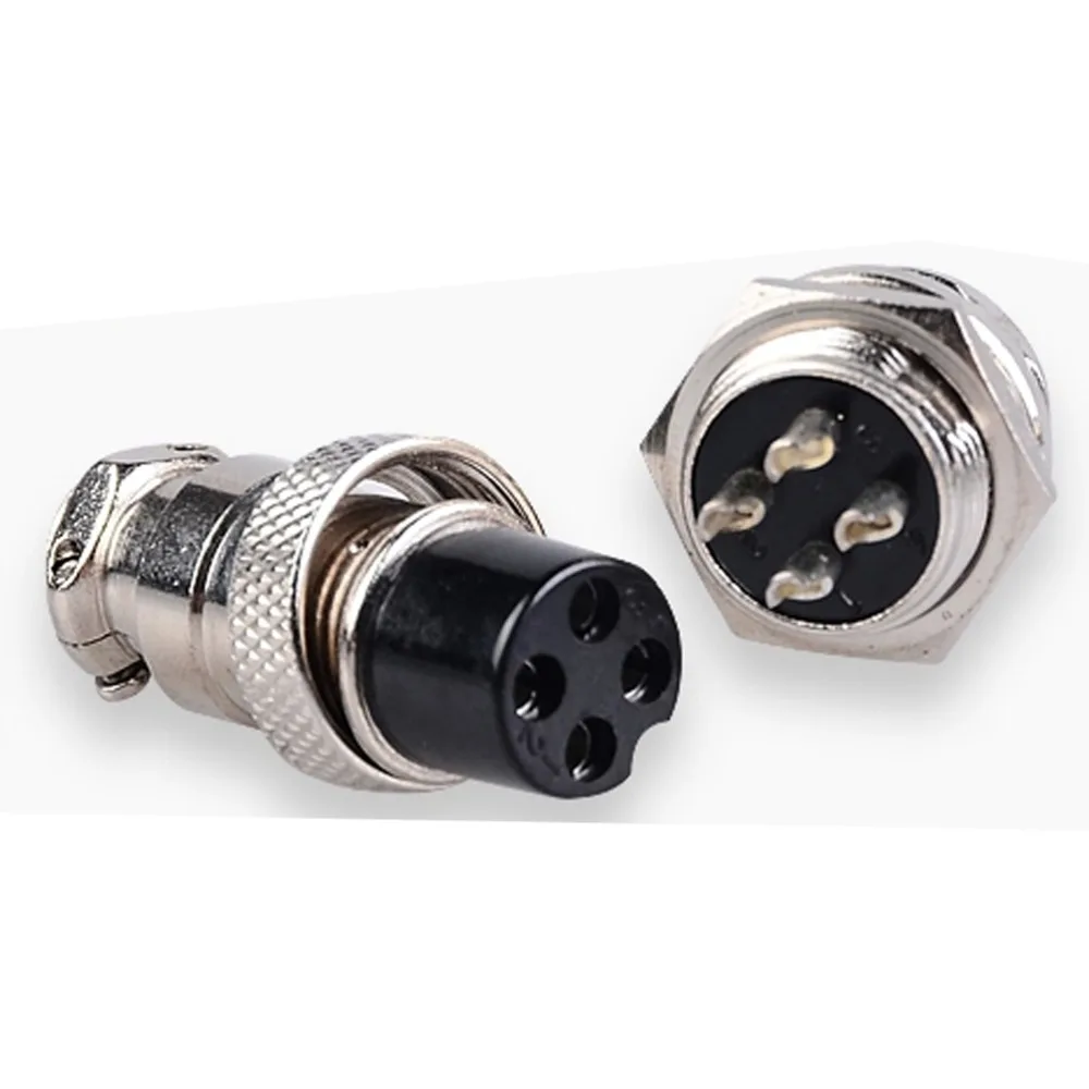 5 set XLR 4 Pin 12mm Audio Cable Connector Chassis Mount (1)