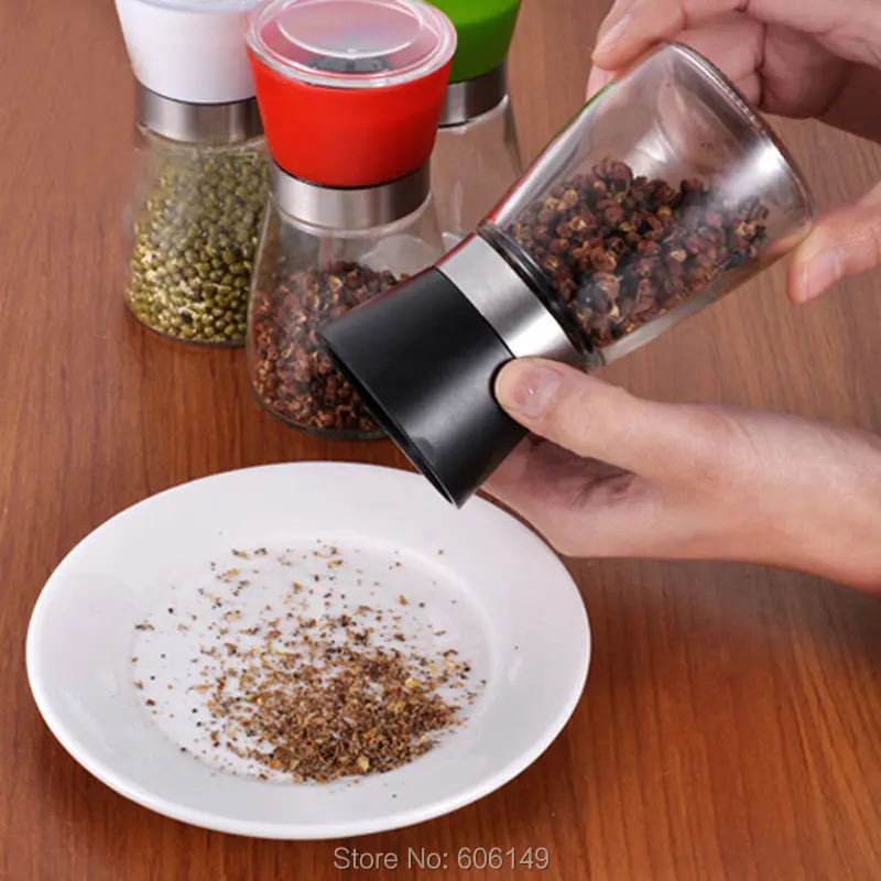 1PCS Pepper Mill Grinder Shaker Sugar Spice Jar Pot Container Condiment