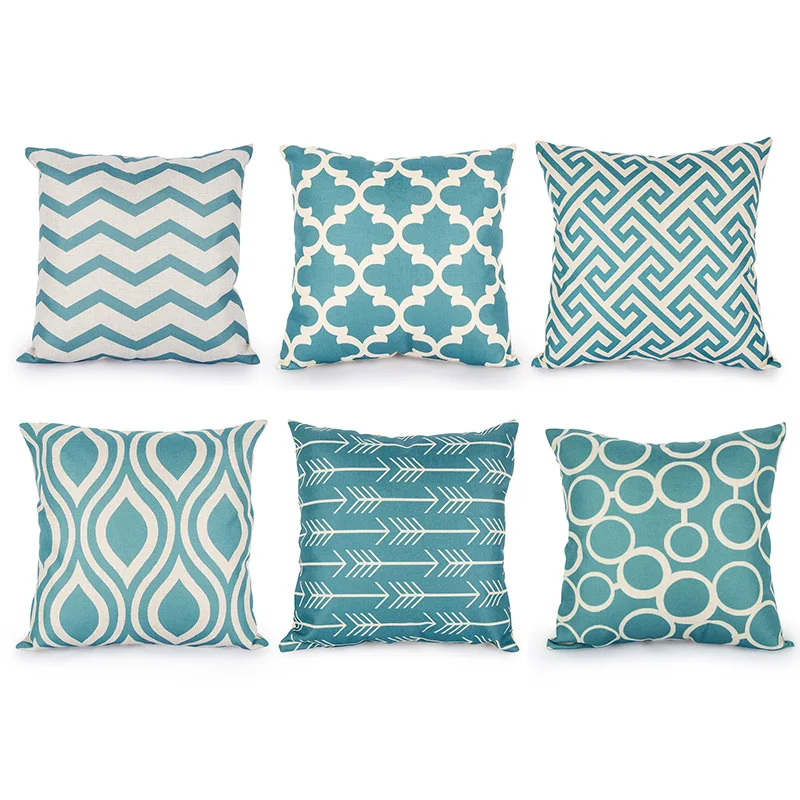 Quatrefoil Teal Turquoise Throw Pillow Case 40x40cm Decorative Simple Cheap Turquoise Decorative Pillows Quatrefoil Teal Turquoise Throw Pillow Case 40x40cm Decorative Simple Cheap Turquoise Decorative Pillows