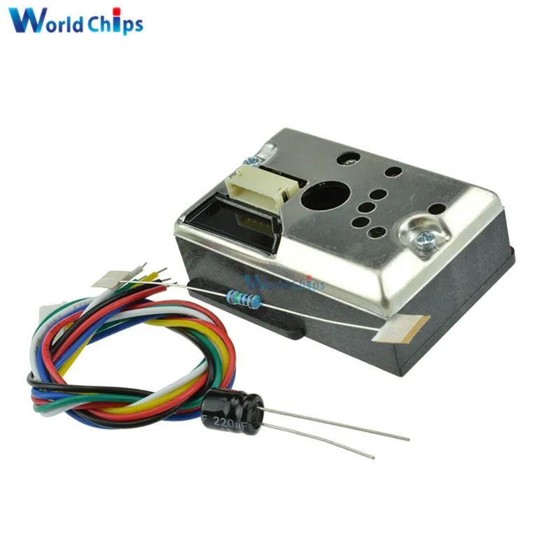 

PM2.5 Dust Sensor Module GP2Y1010AU0F Compact Optical Dust Sensor Smoke Particle Sensor Module With Cable