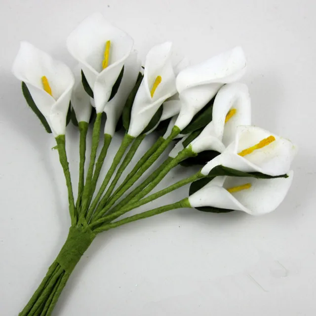 144 pcs bag putih DIY Buatan Mini Foam  Calla Lily Bunga  