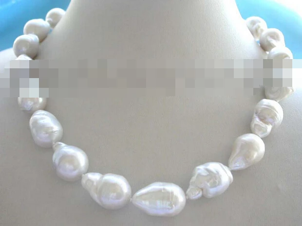 

Jew3116 Natural White Reborn Keshi Pearl necklace 14k (A0513)
