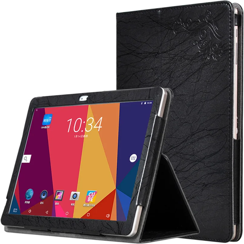 

For Chuwi Hi9 Air / Hi 9 Air 10.1 inch Tablet Printing Pattern Stand Cover Protective Print Flower Leather Case + Stylus
