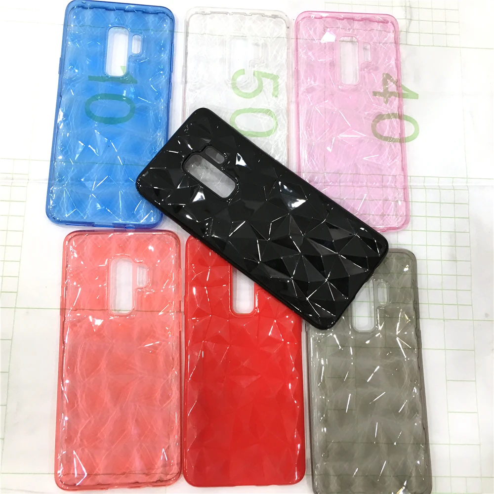 

Fashion Geometric 3D Diamond Pattern Soft Case For Samsung Galaxy S9 S8 Plus S7 Edge A3 A5 A7 A6 A8 Plus 2018 J3 J5 J7 2017 Case