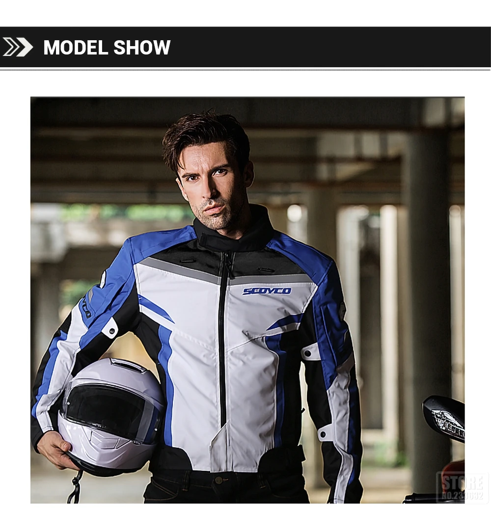 SCOYCO мотоциклетная куртка Для мужчин байкерская куртка защитный Шестерни мотор Костюмы для поездок на мотоцикле, защитные доспехи светоотражающий, для мотокросса куртка