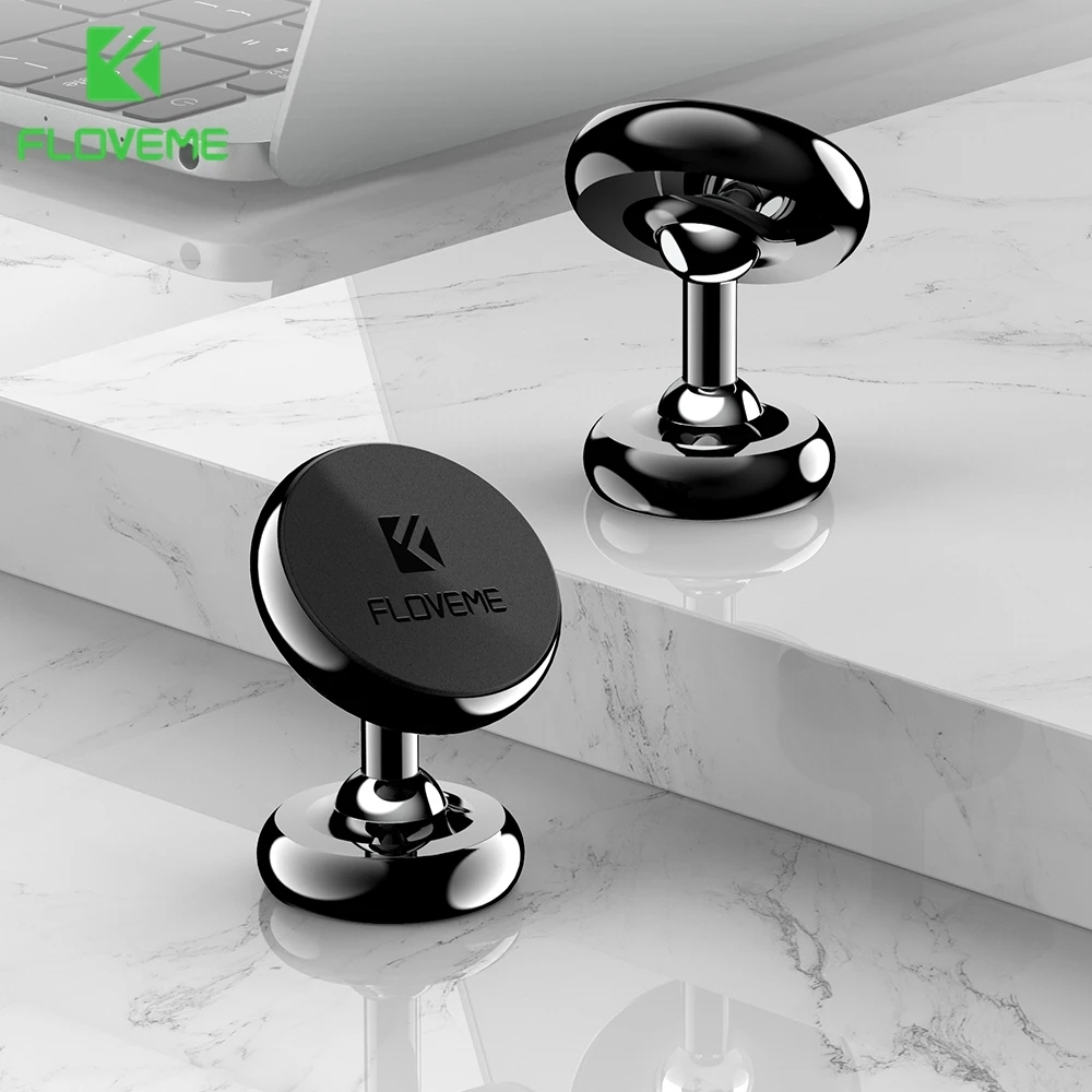 

Floveme Universal Magnetic Car Holder For Phone In Car 360 Rotation Dashboard Stand Mount Car Strong Magnet For iPhone Huawei LG
