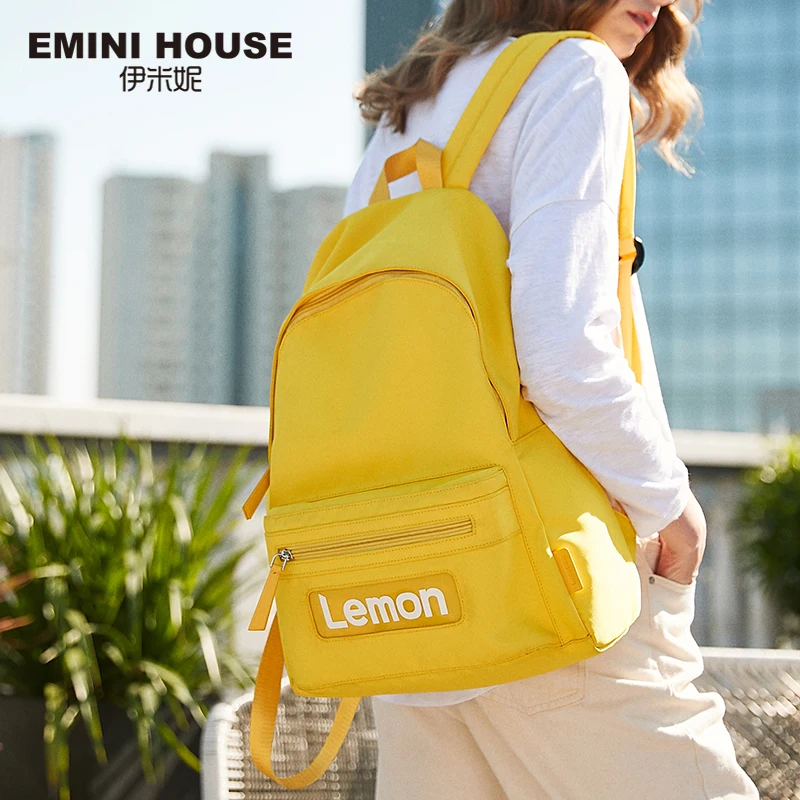 Женский нейлоновый рюкзак EMINI HOUSE многофункциональный на плечо с надписью для