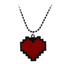 Fashion Necklaces Game Undertale Papyrus Sans Frisk Bravery LOVE Heart Necklace Pendant Link Chain Women Jewelry