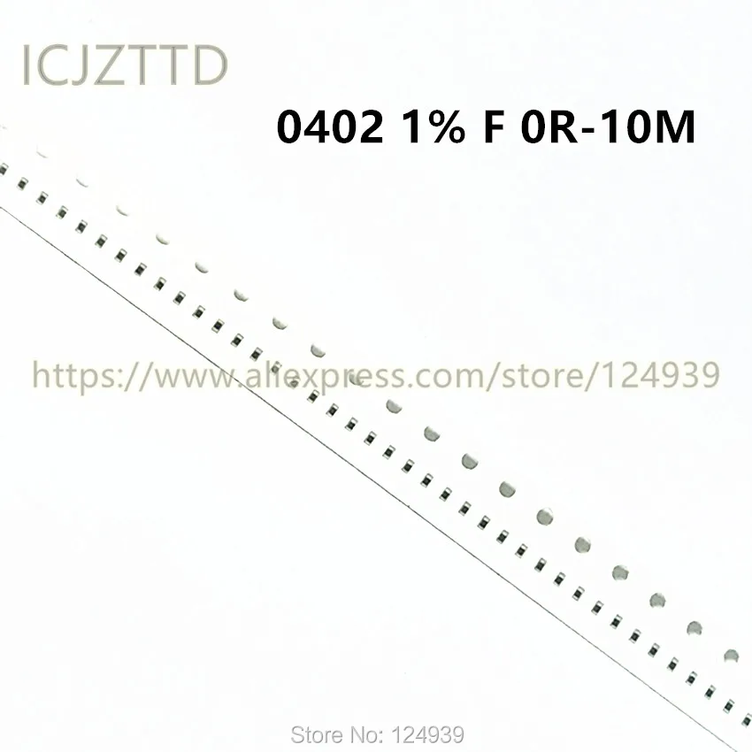 100 шт. 1/10 Вт RF0402 1% SMD разрешением 1 0*0 5 0R 1R 1.1R 1R1 1.2R 1R2 1.3R 1R3 1.5R 1R5 1.6R 1R6 1.8R 1R8 2R 2.2R 2R2 2.4R 2R4