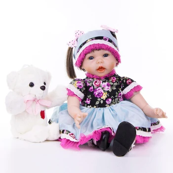 

55cm Reborn Babies Silicone Vinyl newborn reborn Dolls l.o.l toys 22" collectible princess kids birthday presents doll