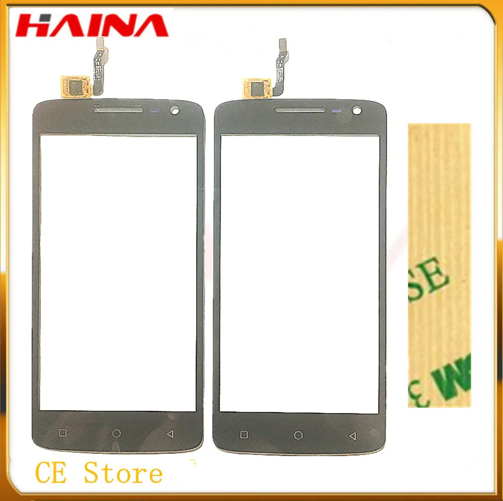 

black phone Front Glass Touchscreen For DEXP IXION ML150 ML250 Touch Screen Digitizer Panel With Tape Replacement+3m tape