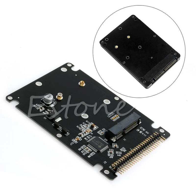 OOTDTY New mSATA to 2.5″ 44PIN IDE HDD SSD mSATA to PATA Converter Adapter Card + Case