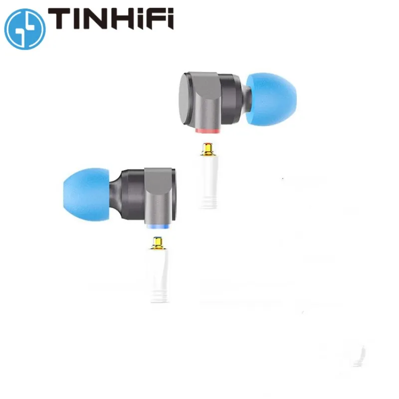 

TIN Audio T2 Earphone Double Dynamic Hifi Earbuds + MMCX Detachable Silver Plated Cable Metal Headset In Ear DJ Monitor 3.5mm