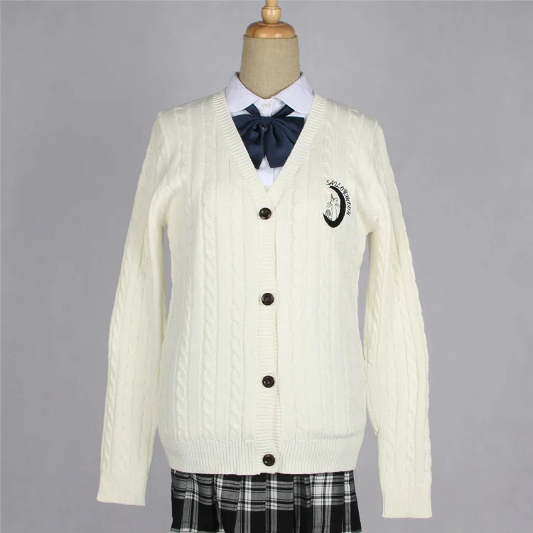 Осенний школьный свитер для девочек, Милый мультяшный кардиган с вышивкой Сейлор Мун, Японский Корейский JK трикотажная одежда для подростков