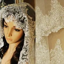 Белая/цвета слоновой кости Свадебная вуаль 3 м с расческой Кружева блестками Мантилья свадебная вуаль свадебные аксессуары Veu De Noiva MD48