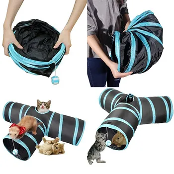 

Funny Pet Cat Tunnel Collapsible Toy Tube Fun for Rabbits Kittens and Dogs Good Christmas Gift For Pets Gift TQ