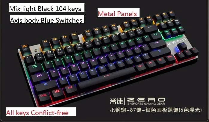 MIX LIGHT 104 KEY BLACK BLUE AXIS