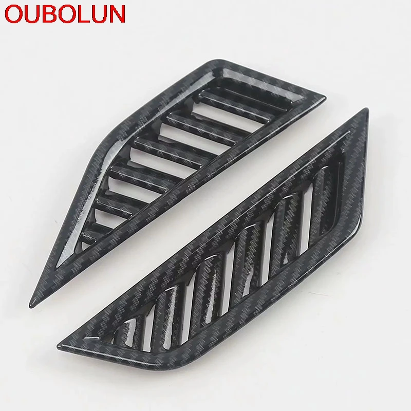 

OUBOLUN For Volkswagen Tiguan MK2 2017 2018 2019 Front Upper Air Condition Vent Outlet Frame Cover Trim InteriorAccessories ABS