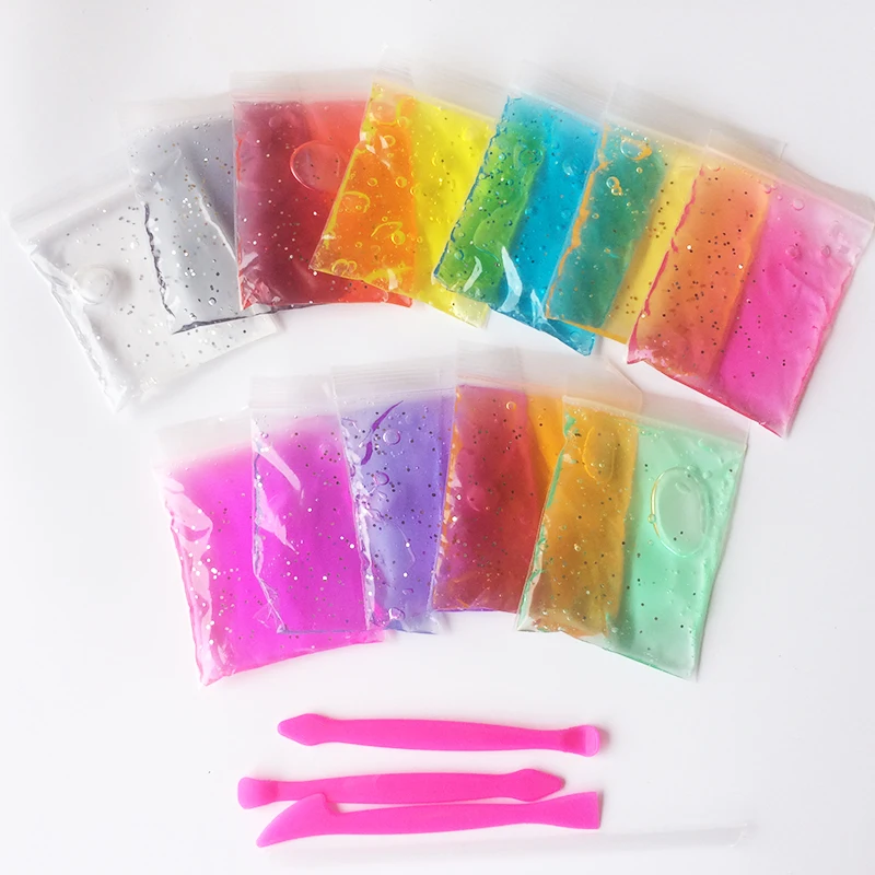 12 Colors Crystal Clay Play Doh Rubber Mud 28g color Handgum Magic Intelligent Plasticine Kids Educational